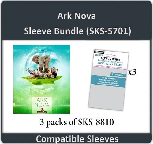 Ark Nova Compatible Card Sleeve Bundle (SKS-8810 X 3)